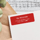 Search for red monogram return address labels Family name monogram
