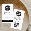 Search for thank you for your purchase discount cards Black and white