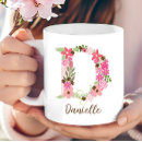 Search for monogram letter d mugs Botanical