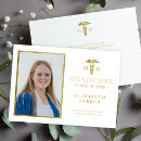 Search for medical doctor graduation announcement cards Caduceus