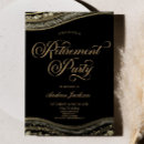 Search for black and gold retirement invitations Retired