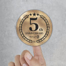 Search for 5th anniversary stickers Gold
