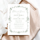 Search for green rehearsal dinner invitations Vintage