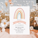 Search for boho rainbow baby shower invitations Pink