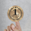 Search for first anniversary stickers Gold
