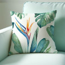 Search for tropical flower cushions Palm leaves