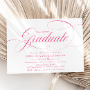 Search for hot pink graduation invitations Elegant