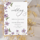 Search for purple watercolor wedding invitations Violet