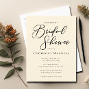 Search for black and ivory bridal shower invitations Minimalist