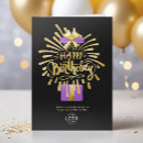 Search for purple and gold birthday Elegant
