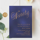 Search for blue 90th birthday invitations Blue and gold