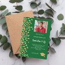 Search for green graduation invitations High school college university