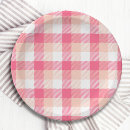 Search for pink plaid plates Pattern