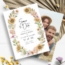 Search for sunflower photo invitations Watercolor floral