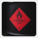 Search for flammability stickers Danger