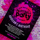 Search for neon paint splatter invitations Teen