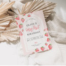 Search for strawberry birthday invitations Berry sweet one