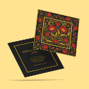 Search for black red gold business cards Botanical