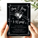Search for cheers and beers invitations Black and white