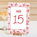 Search for italian table cards Red