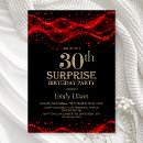 Search for red and black 30th birthday invitations Thirty