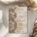 Search for country western lace wedding invitations Elegant