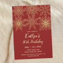 Search for red and gold birthday invitations Modern