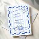 Search for seashells save the dates Blue
