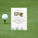 Search for hole in one 1st birthday invitations Cute