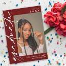 Search for burgundy graduation invitations Dark red