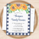 Search for blue gingham barbecue invitations Family reunion