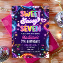 Search for girls 7th birthday invitations Sweet sassy and seven