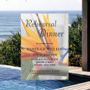 Search for tropical rehearsal dinner invitations Bird of paradise