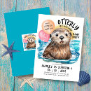 Search for otter birthday invitations Watercolor