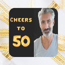 Search for cheers to 50 years stickers Black