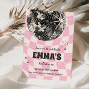 Search for pink disco invitations Chequered
