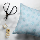Search for icy blue cushions Snowflakes