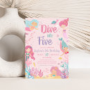 Search for dive into five birthday invitations Pink