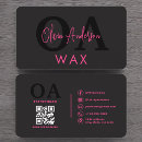Search for hot pink and black business cards Qr code