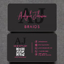 Search for hair braiding business cards Black