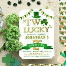 Search for st patricks day birthday invitations Two lucky birthday