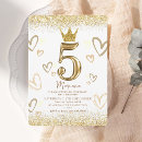 Search for princess 5th birthday invitations Crown