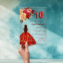 Search for red gold sweet 16 invitations Dress