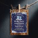 Search for denim bridal shower invitations Blue and white