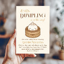 Search for dumpling baby shower invitations Bun in the oven