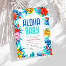 Search for tropical leaves baby shower invitations Hawaiian luau