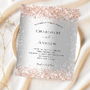 Search for silver and gold wedding invitations Glitter