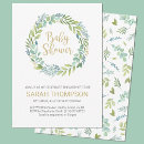 Search for budget baby shower invitations Eucalyptus