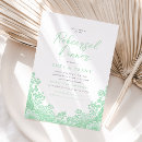 Search for mint rehearsal dinner invitations Lace