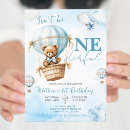 Search for blue hot air balloon birthday invitations Adventure